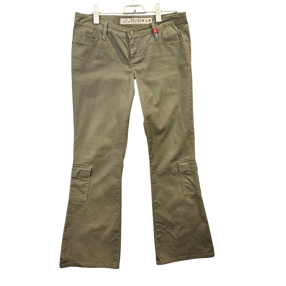 Mudd Olive‎ Bootcut Cargo Pants Women Sz 13 Gorpcore Viral  #471